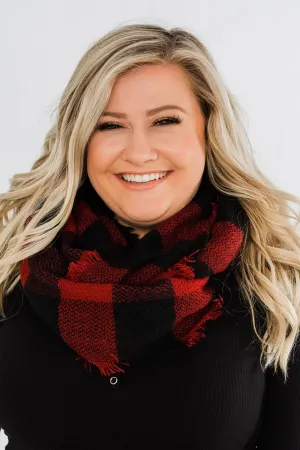 Cute & Comfy Infinity Scarf- Buffalo Plaid