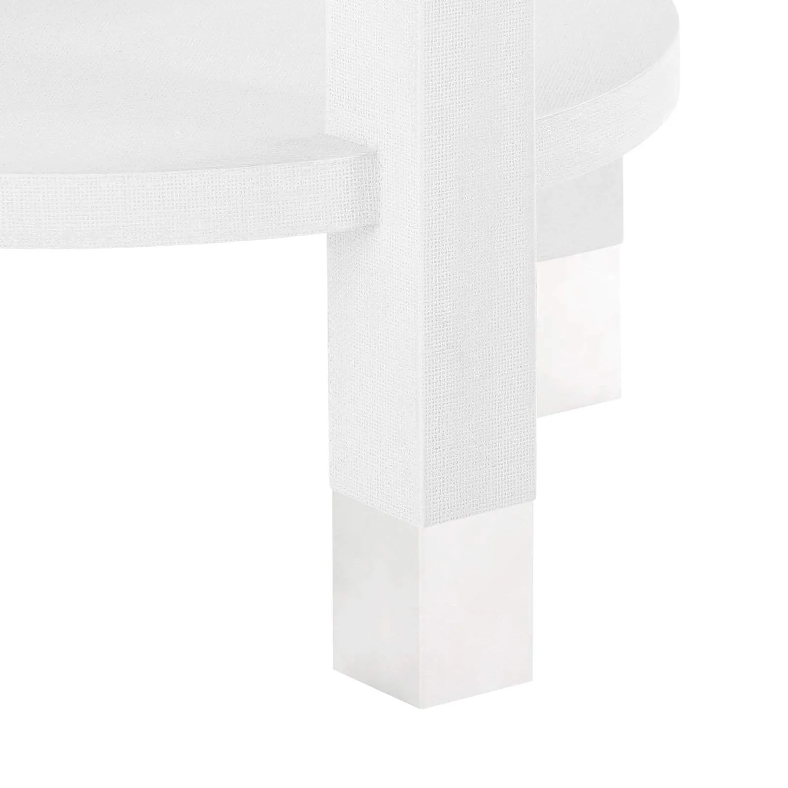 Dakota 1-Drawer Round Side Table / Cream