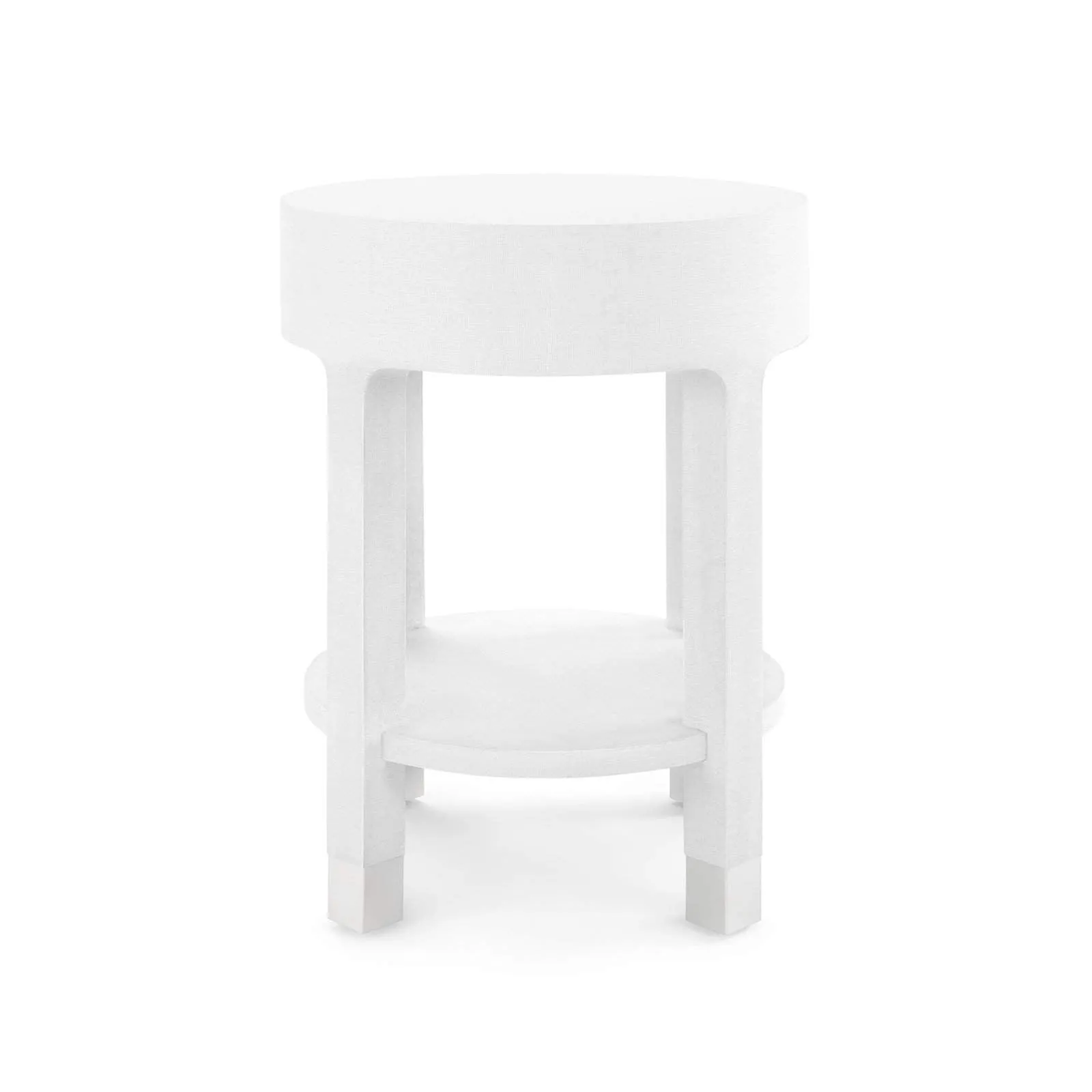 Dakota 1-Drawer Round Side Table / Cream