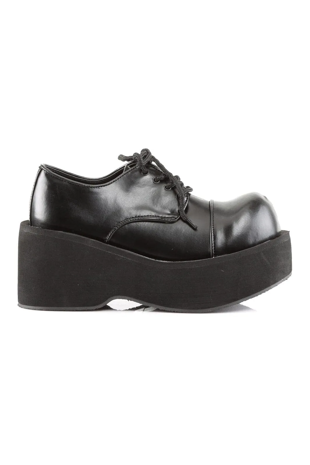 DANK-101 Black Vegan Leather Cyber Shoe