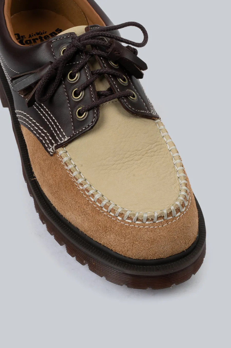 DR MARTENS LOWELL DARK BROWN LIGHT TAN