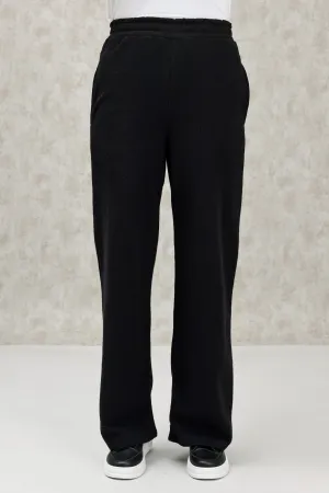 ELITE LOUNGE STRAIGHT-LEG JOGGERS-BLACK