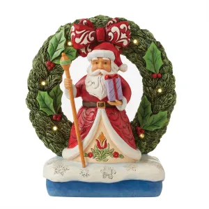 EP7822-JS XMAS : Santa in LED Wreath