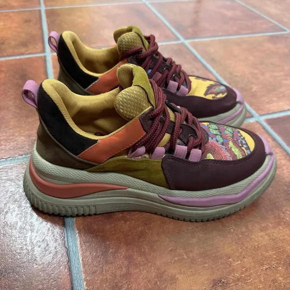 Farm Rio Multicolor Chunky Sole Lace-Up Sneakers Size 6.5