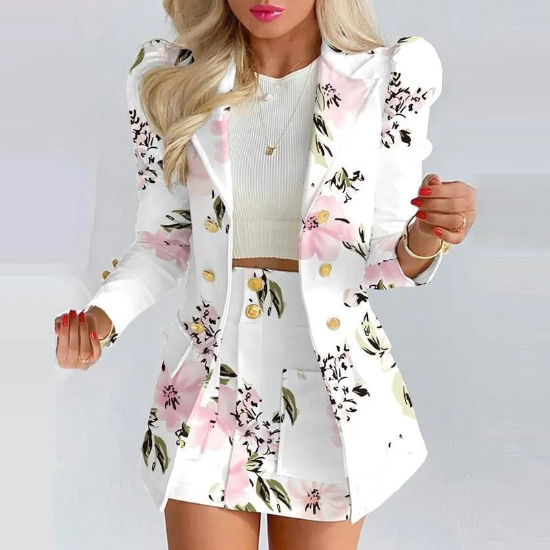 Fashion Slim Short Mini Dress 2 Piece Set