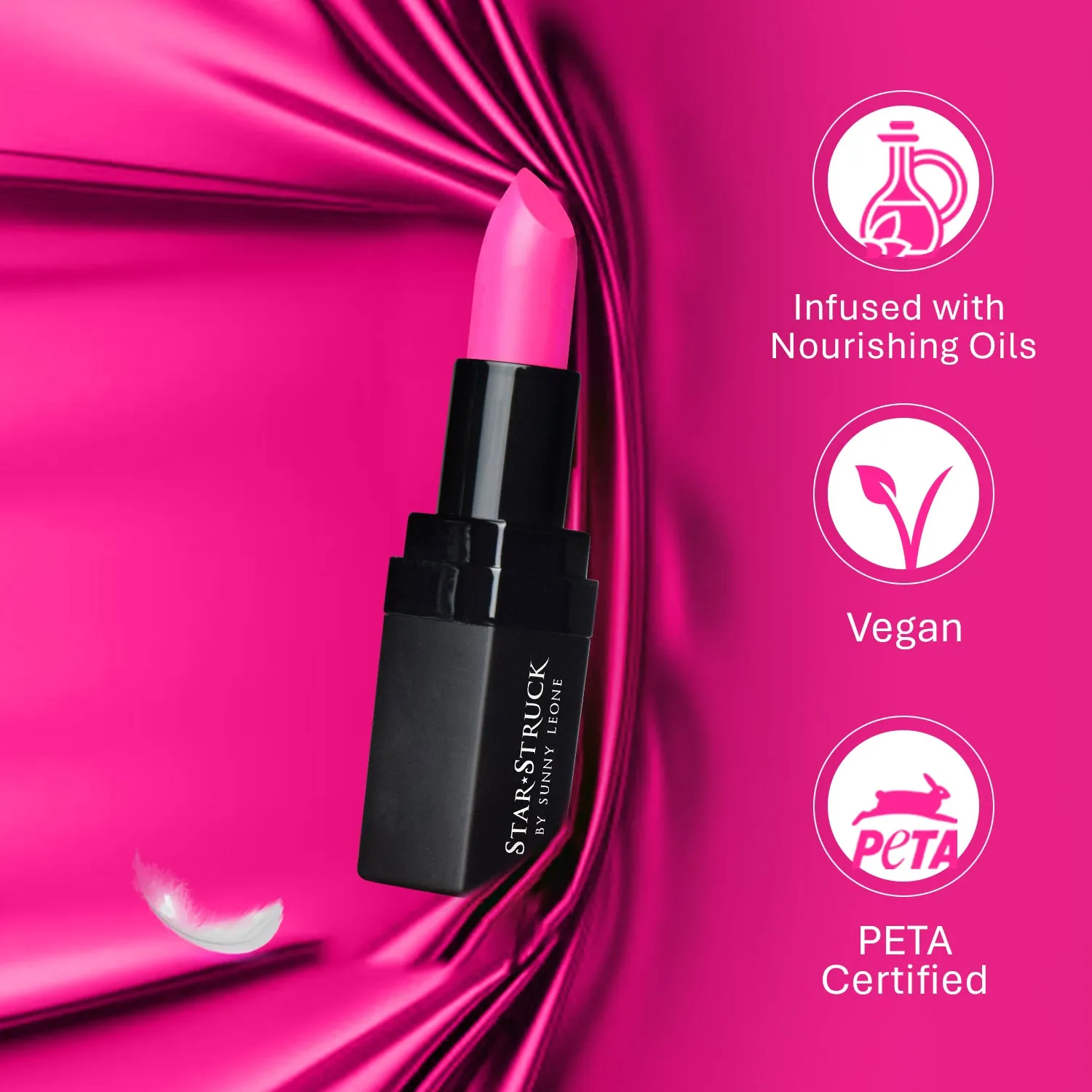 Foxy Fuchsia - Luxe Matte Lipstick, Bright Pink | 4.2gms