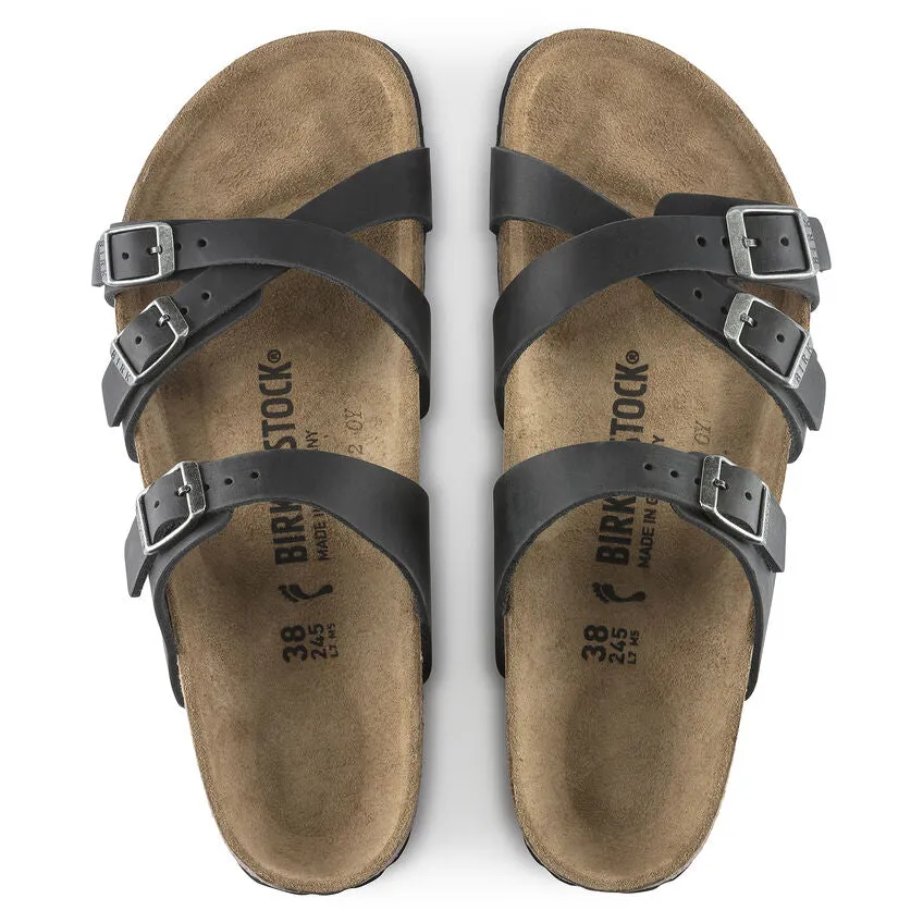 Franca - Black Oiled Leather||Franca - Cuir huilé noir