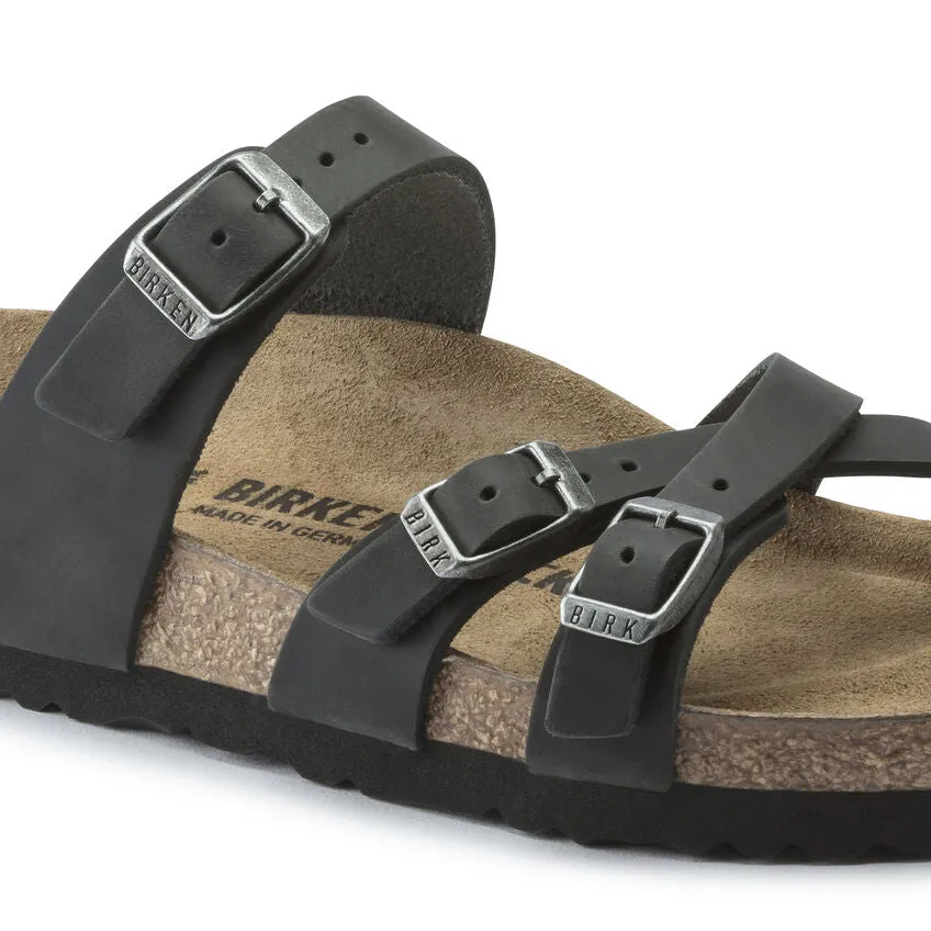 Franca - Black Oiled Leather||Franca - Cuir huilé noir