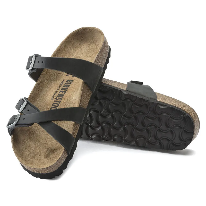 Franca - Black Oiled Leather||Franca - Cuir huilé noir