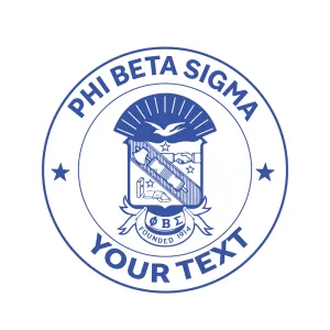 Fraternity Pin with Custom Text - Phi Beta Sigma