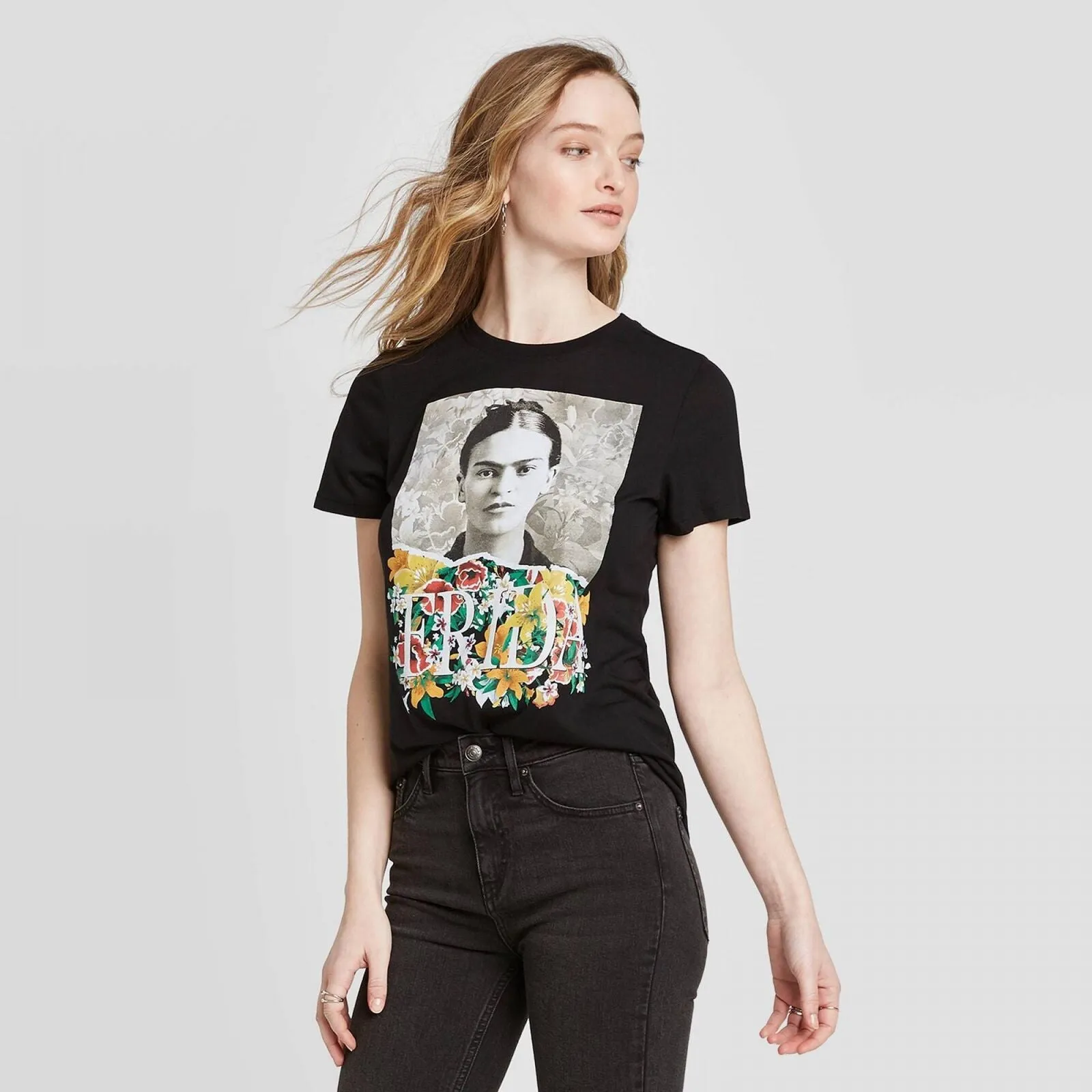 Frida Kahlo Women's Short Sleeve Graphic T-Shirt (Juniors') FKF008AJTG