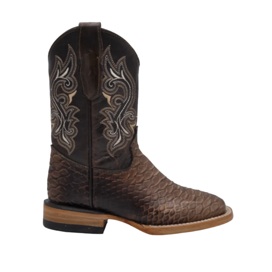 Gavel Kid's Python Print Chocolate Boot