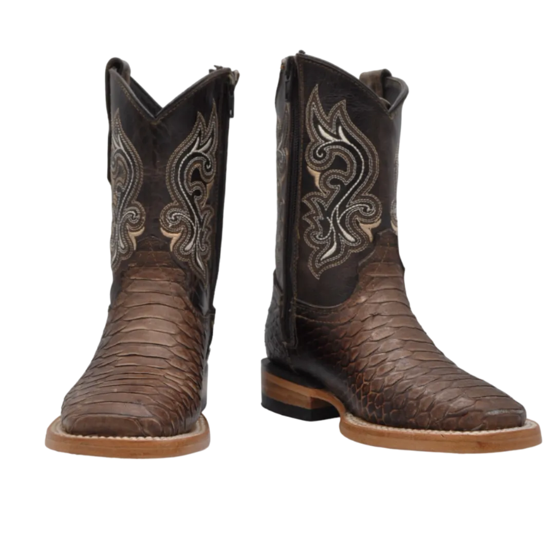 Gavel Kid's Python Print Chocolate Boot