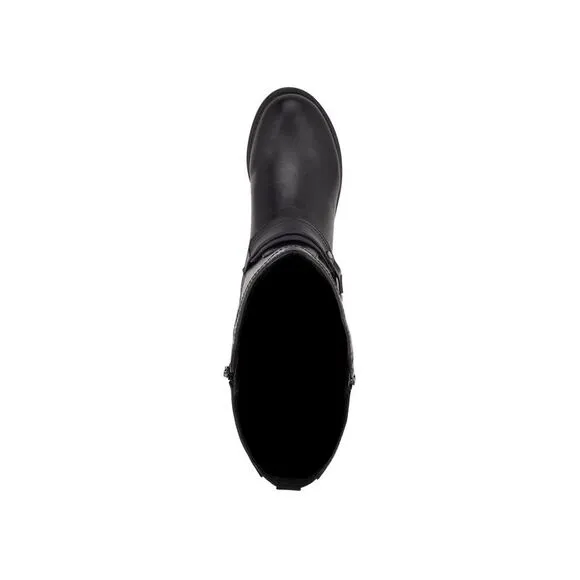 GBG LOS ANGELES Womens Black Flex Back Gold-Tone Harlea Riding Boot 5 M WC