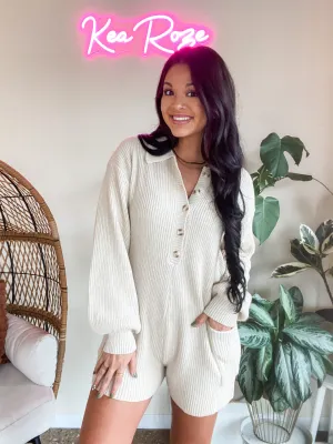 GREEDY ROMPER-CREAM