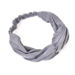 Grey Skies Suede Twist Headwrap