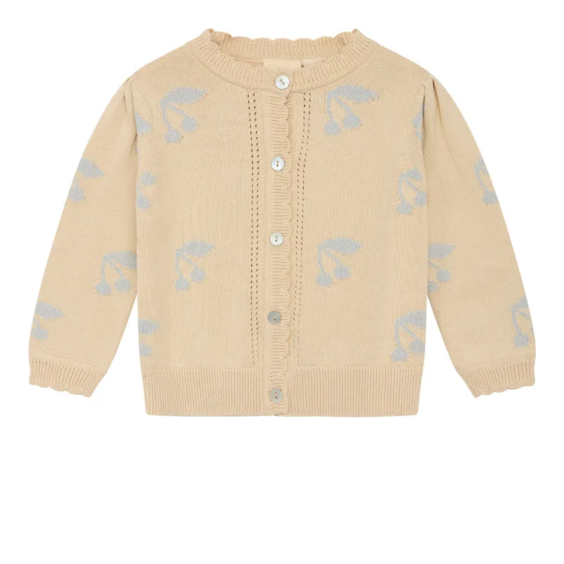 Harper Cardigan, Sea salt/Warm cotton