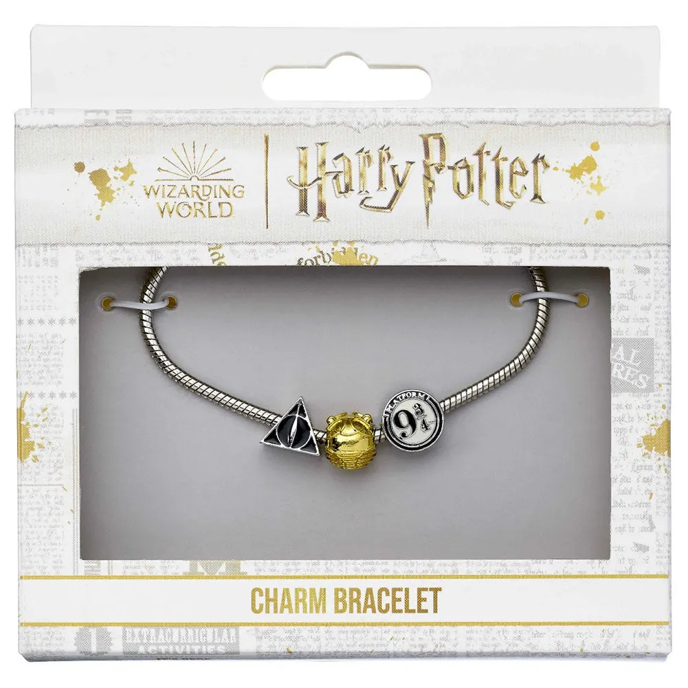 Harry Potter Silver Plated Bead Charm Bracelet