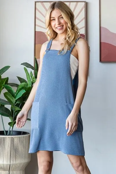 Hazel Blues® | Heimish Ribbed Sleeveless Mini Tank Dress