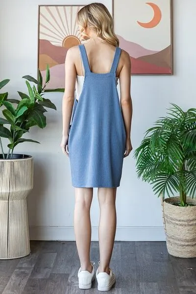 Hazel Blues® | Heimish Ribbed Sleeveless Mini Tank Dress