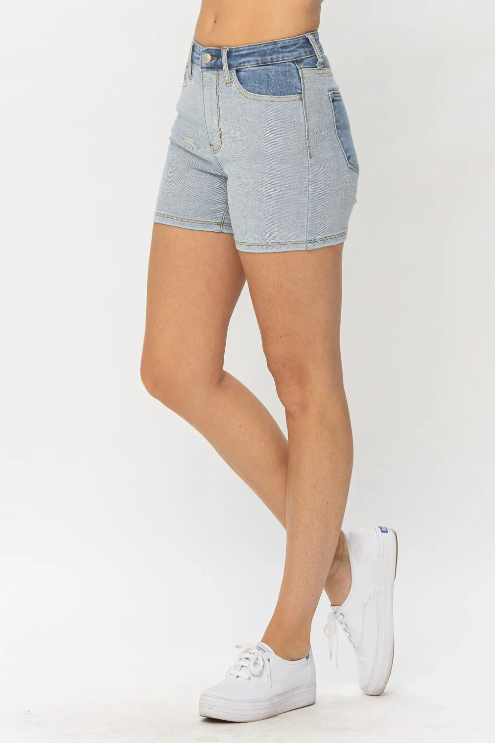 Hazel Blues® |  Judy Blue Color Block Denim Shorts