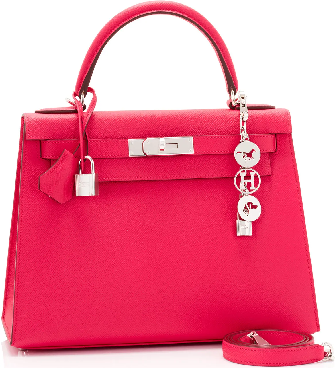 Hermes Kelly 28cm Rose Extreme Epsom Pink Sellier Bag D Stamp, 2019