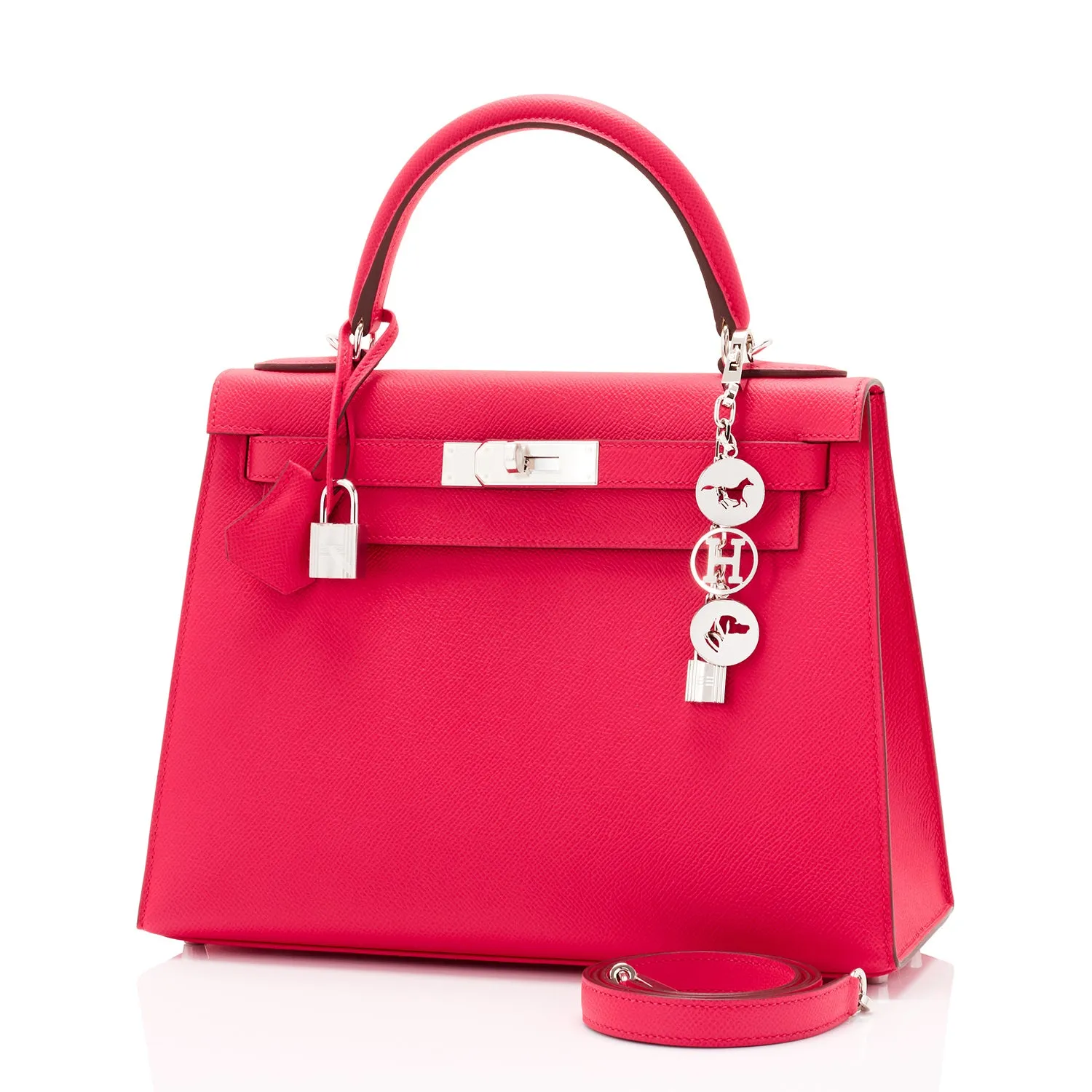Hermes Kelly 28cm Rose Extreme Epsom Pink Sellier Bag D Stamp, 2019