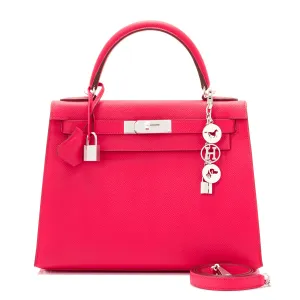 Hermes Kelly 28cm Rose Extreme Epsom Pink Sellier Bag D Stamp, 2019