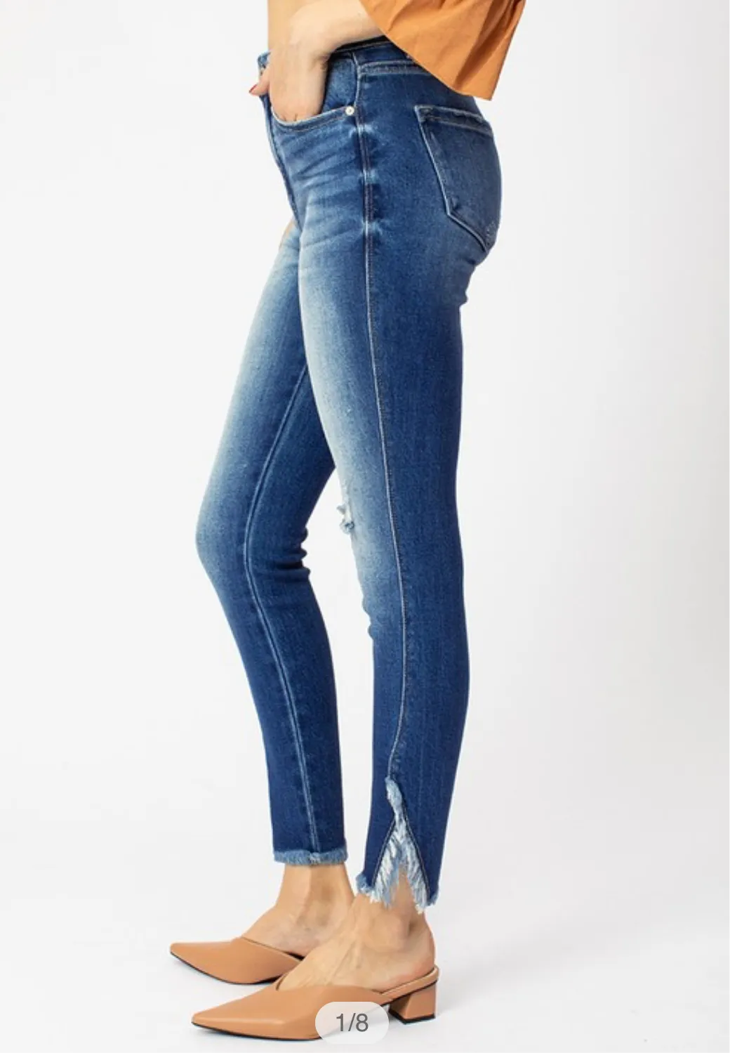 High Rise Ankle Skinny