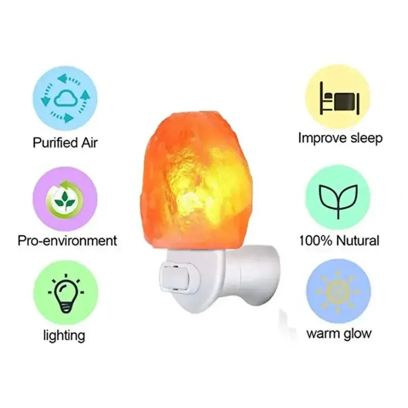 Himalayan Salt Lamp with Warm White Glow