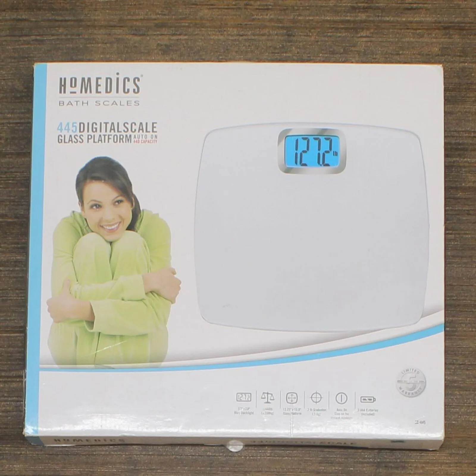 Homedics 445 Digital Glass Platform Scale. SC-445