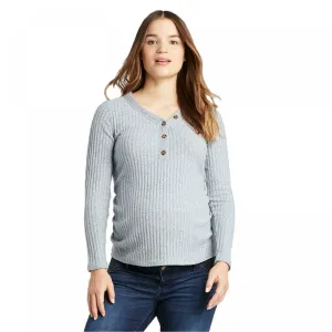 Isabel Maternity by Ingrid & Isabel Women's Long Sleeve V-Neck Henley Top