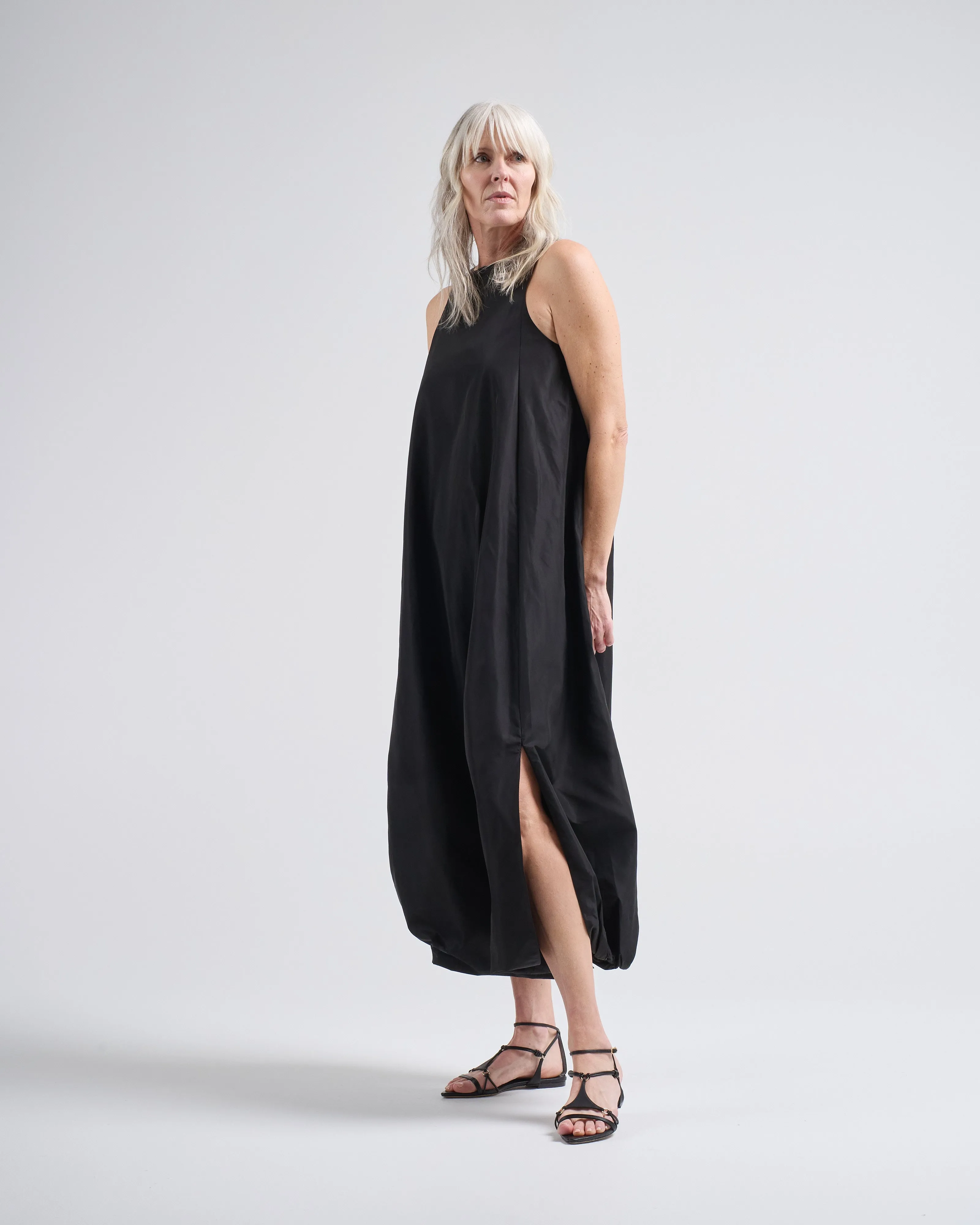 italian sporty nylon jalouise dress