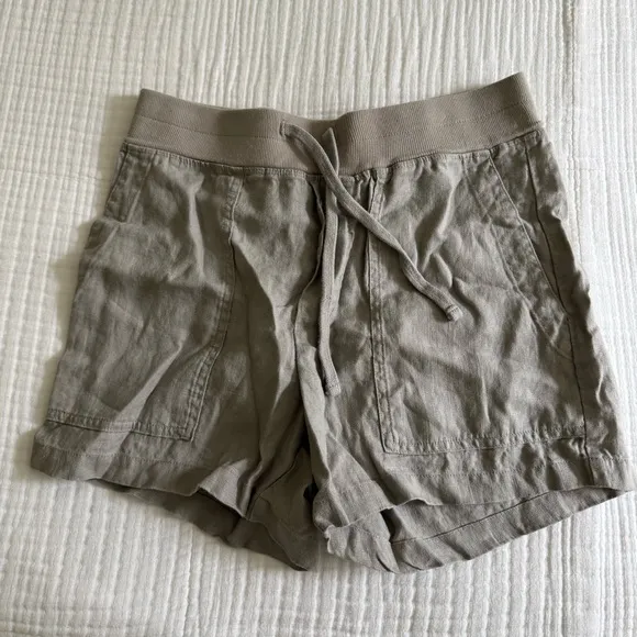James Perse Warm Gray Size 1 Linen Shorts