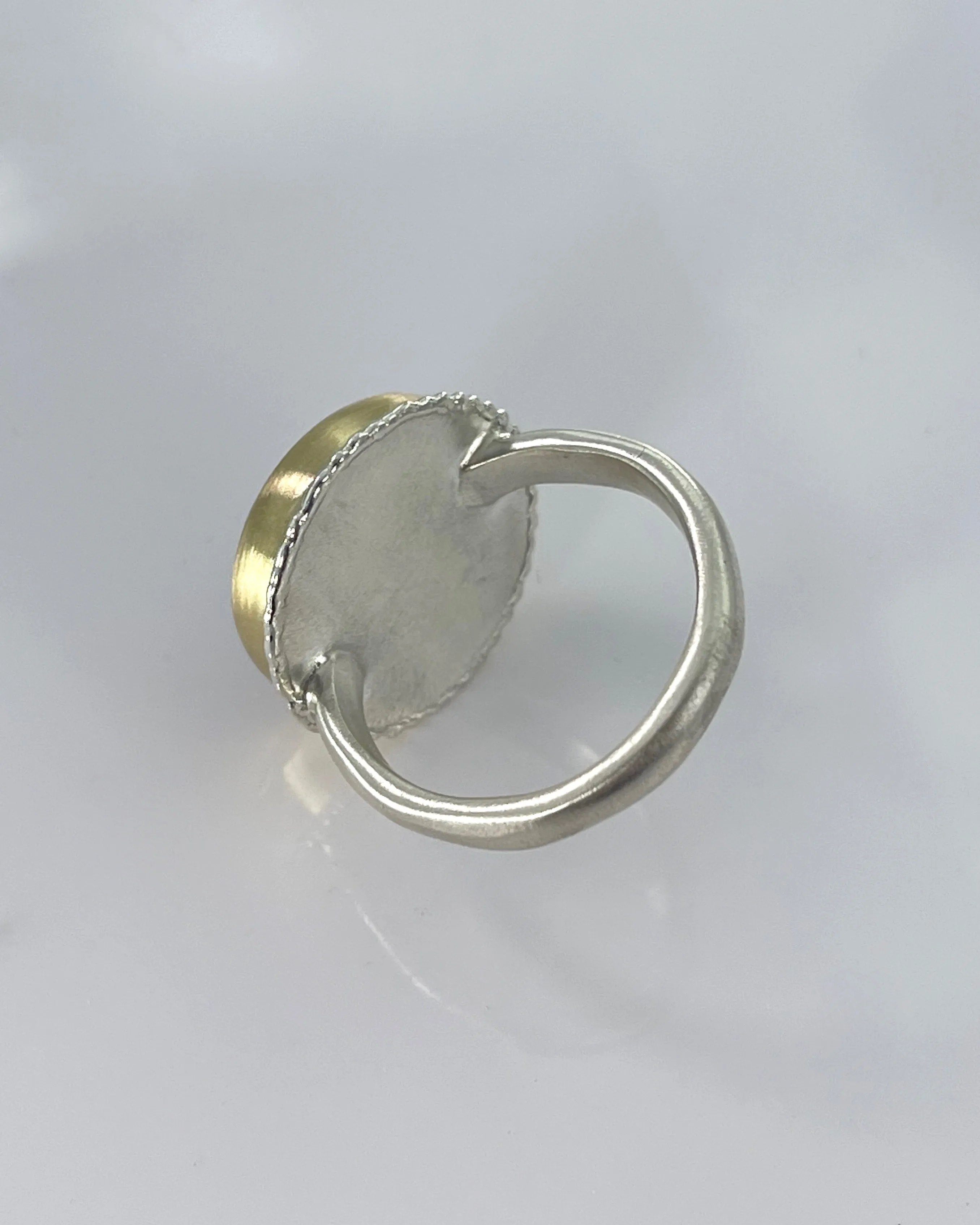 Jamie Joseph Round Grey Moonstone Ring