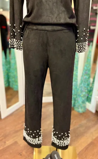JOH Allure Suede Pant with Pearls