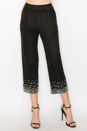 JOH Allure Suede Pant with Pearls