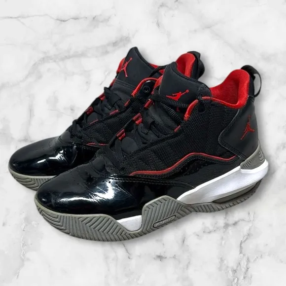 Jordan stay loyal Black and Red Sneakers youth size 5
