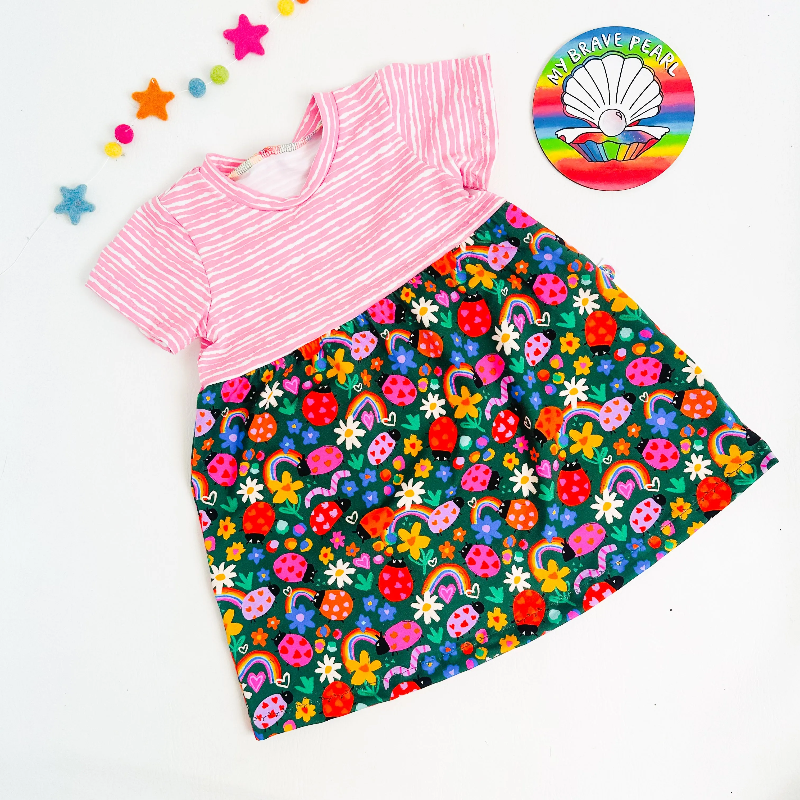 Kids Short Sleeve Dotty Dress
