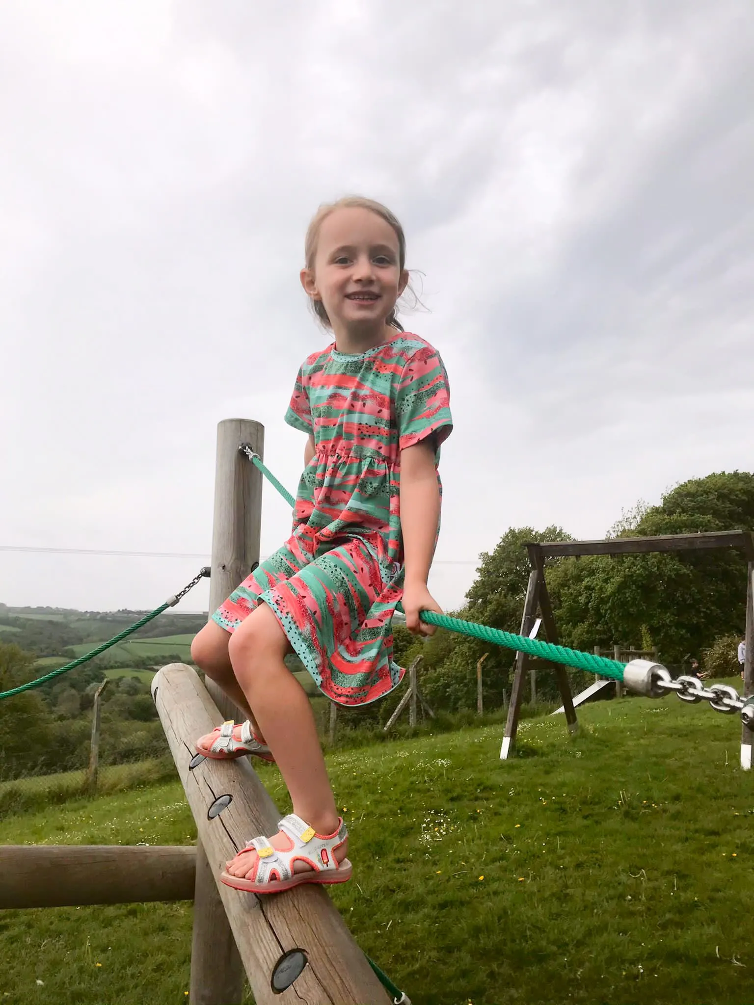 Kids Short Sleeve Dotty Dress