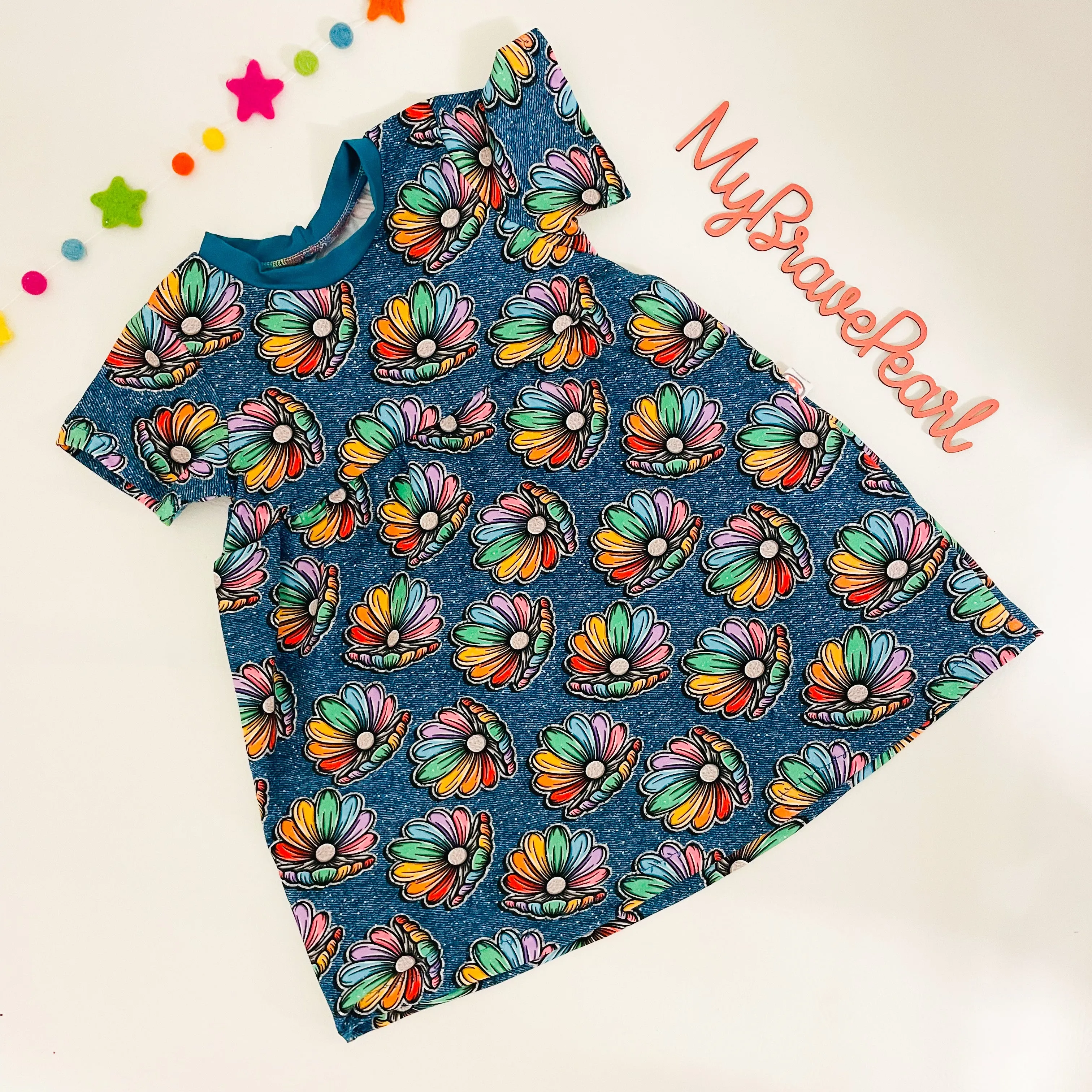 Kids Short Sleeve Dotty Dress