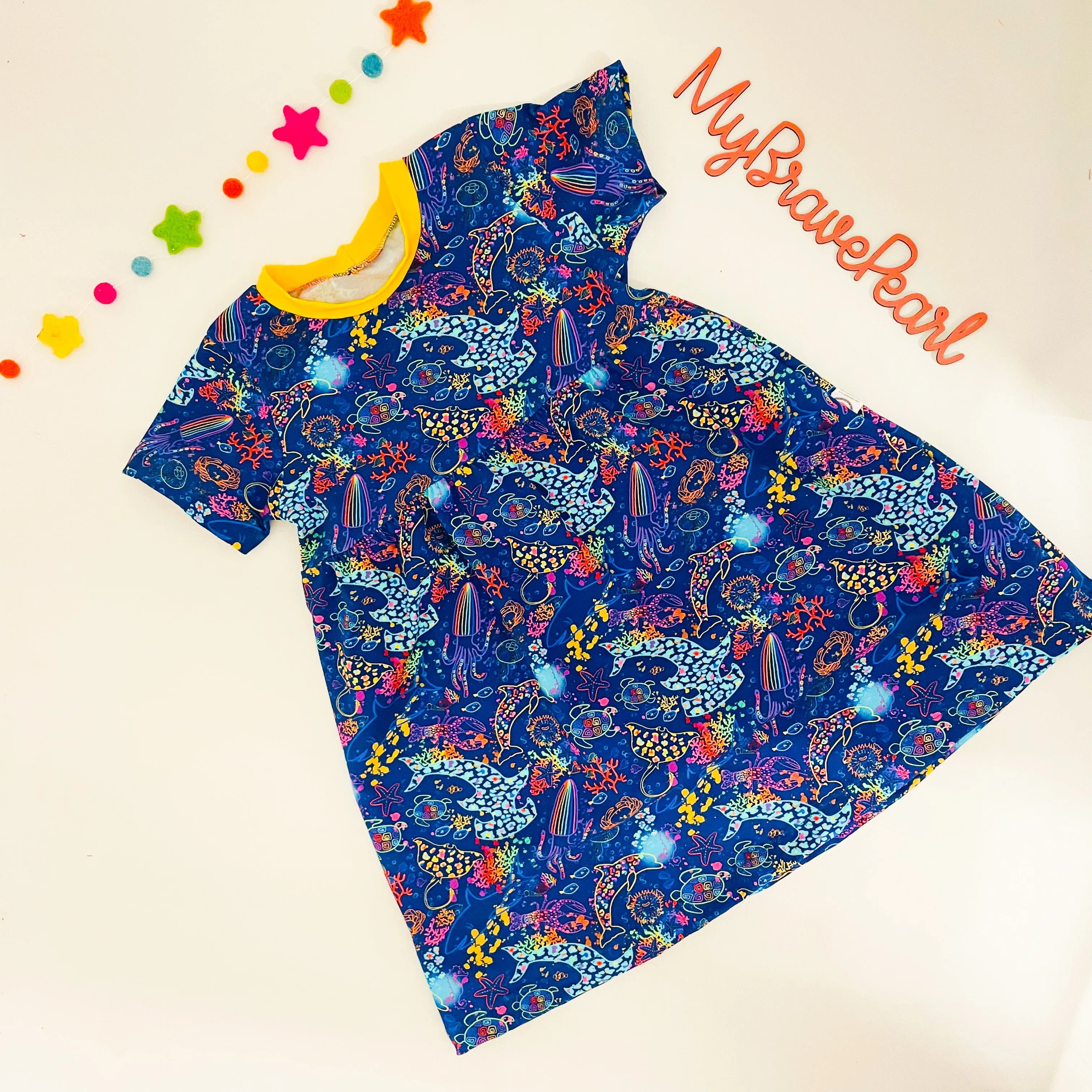 Kids Short Sleeve Dotty Dress
