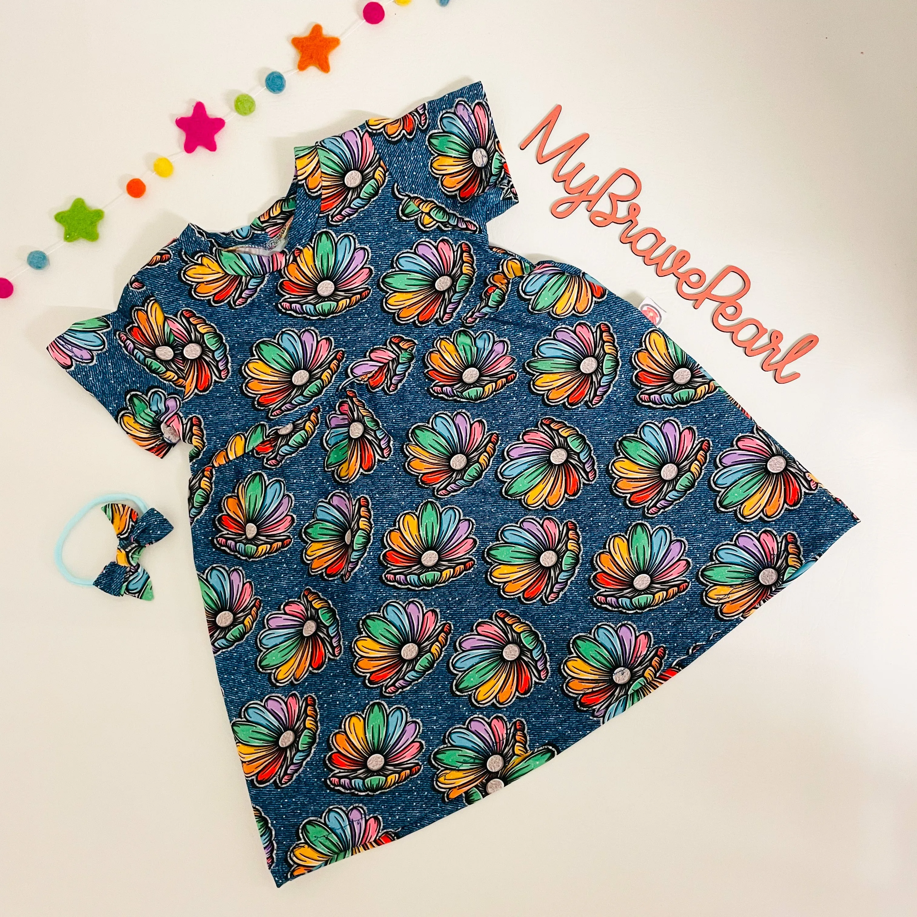 Kids Short Sleeve Dotty Dress