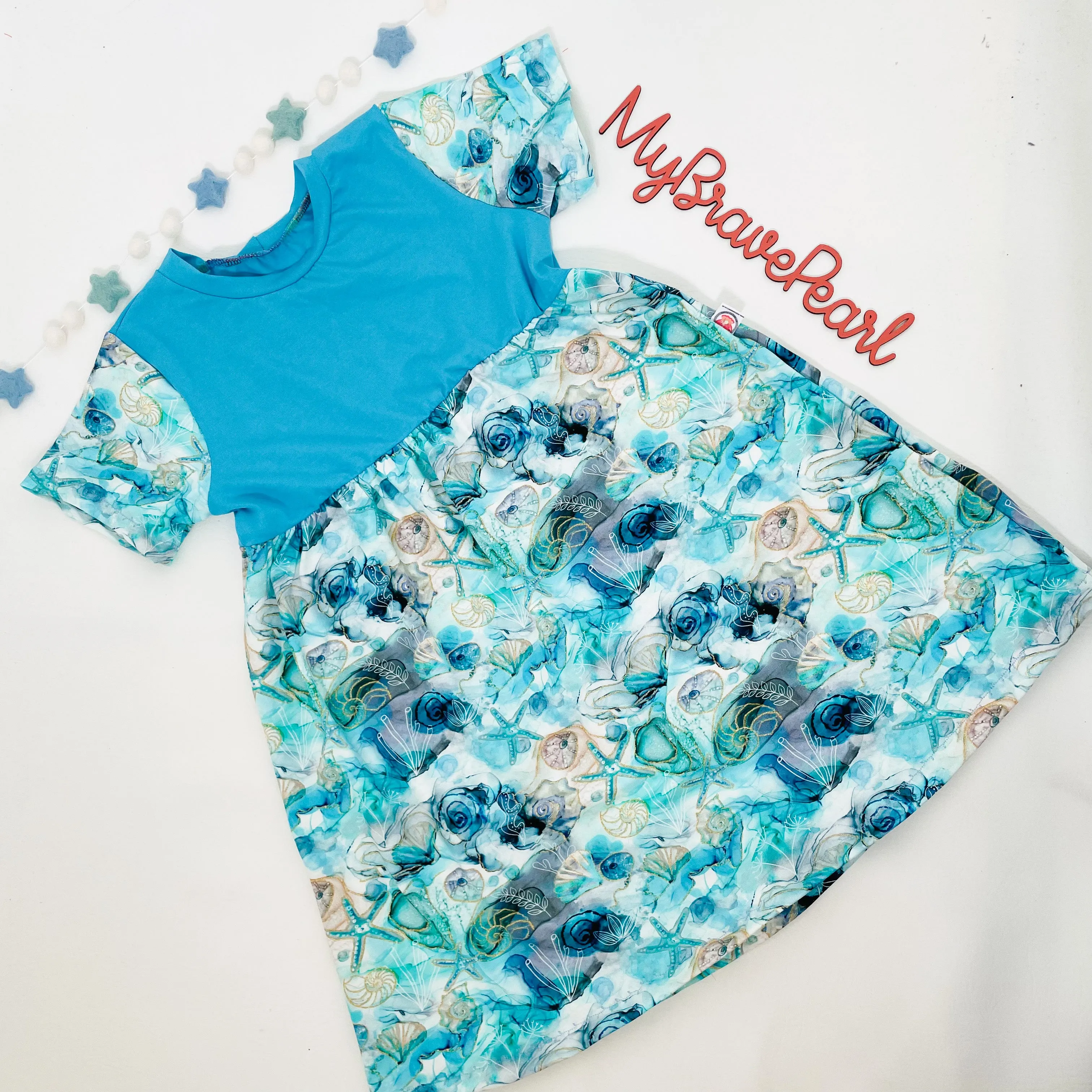 Kids Short Sleeve Dotty Dress