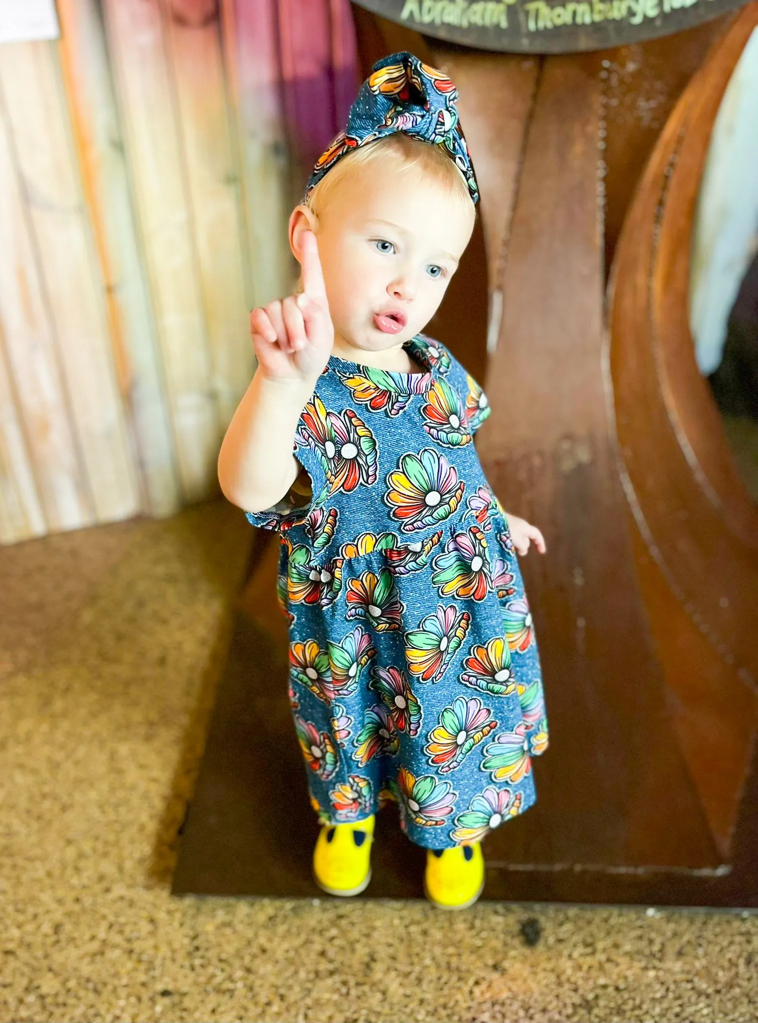 Kids Short Sleeve Dotty Dress