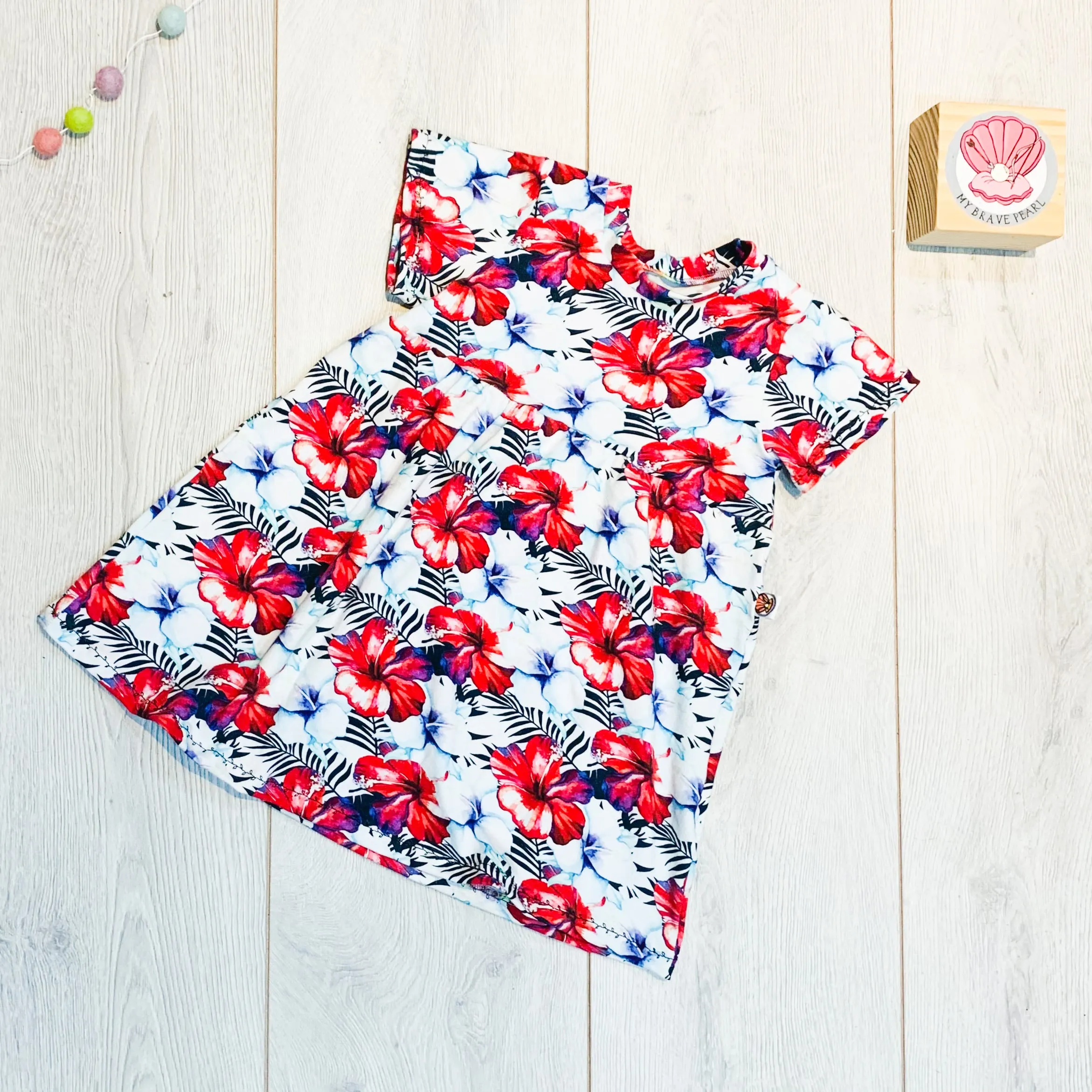 Kids Short Sleeve Dotty Dress