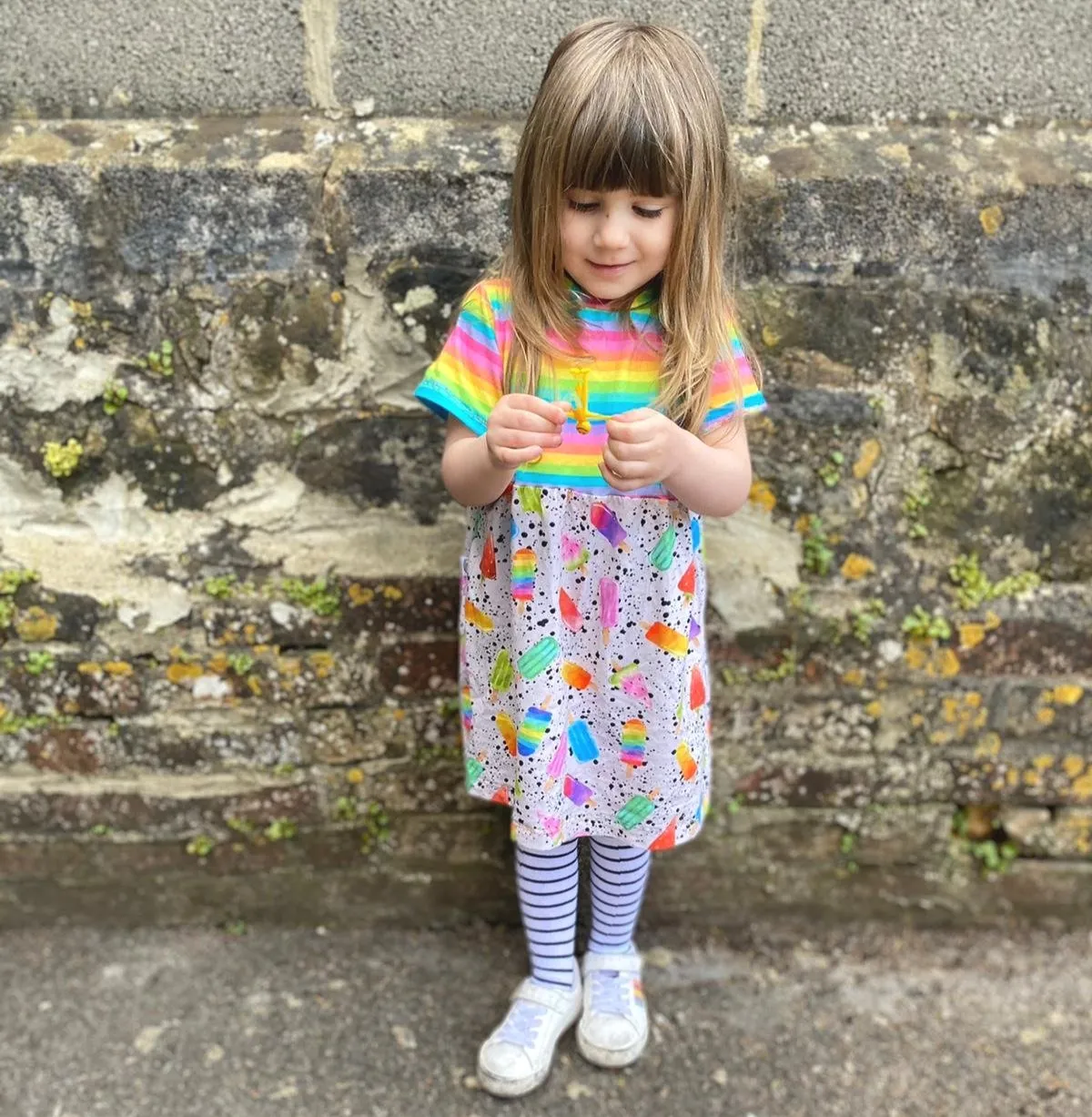Kids Short Sleeve Dotty Dress