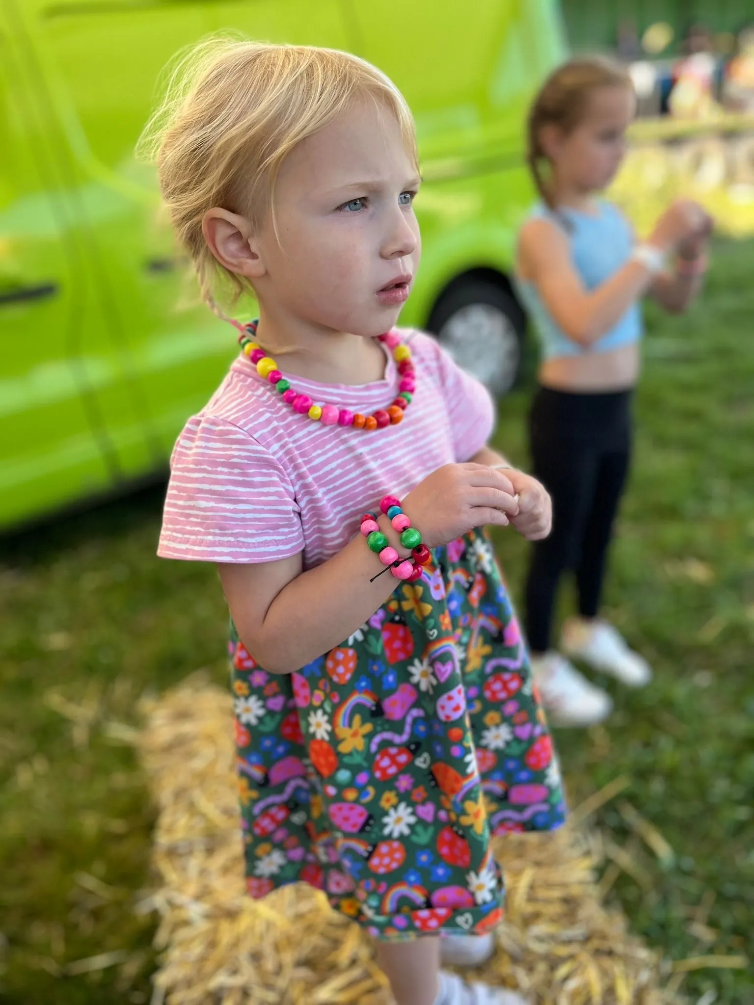 Kids Short Sleeve Dotty Dress