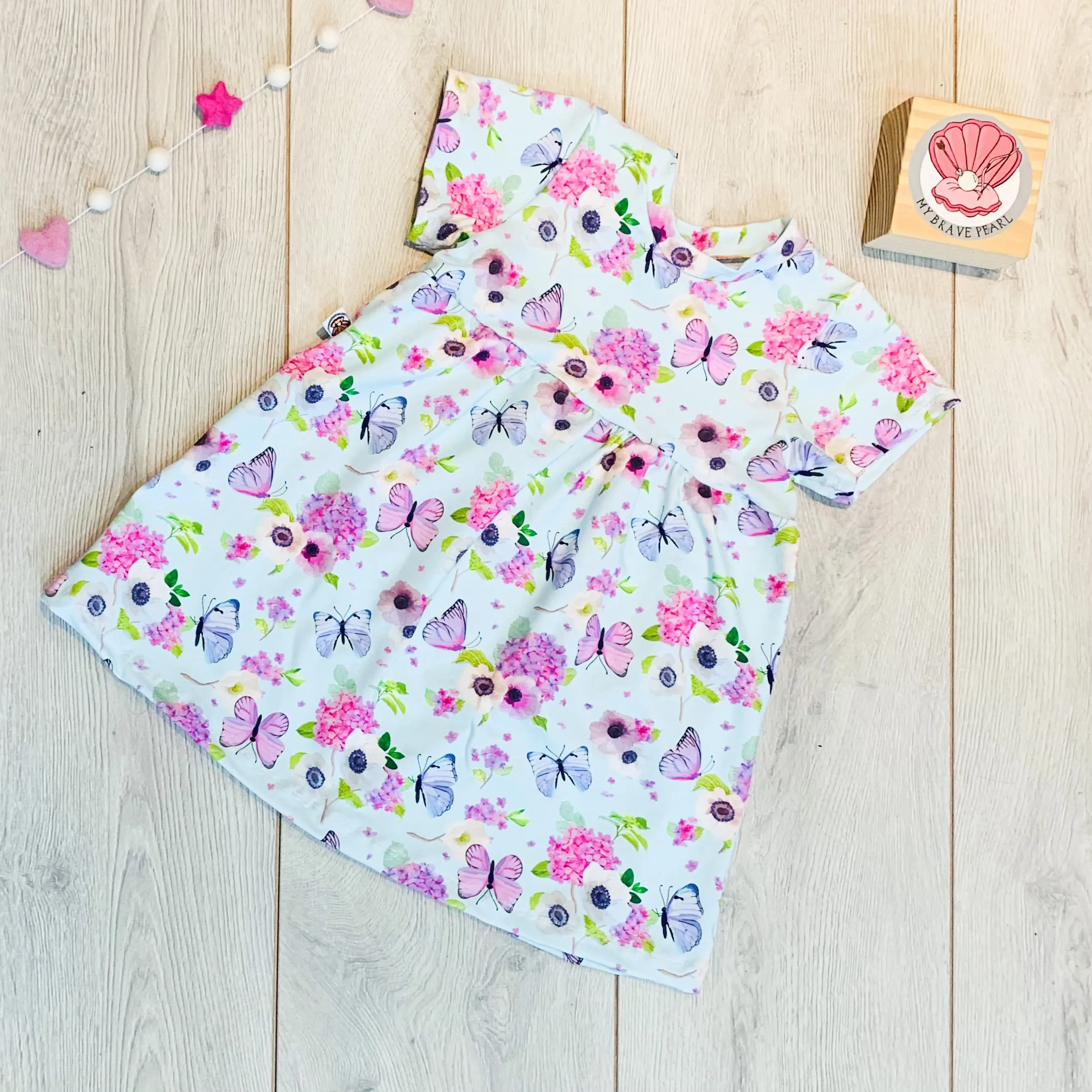 Kids Short Sleeve Dotty Dress