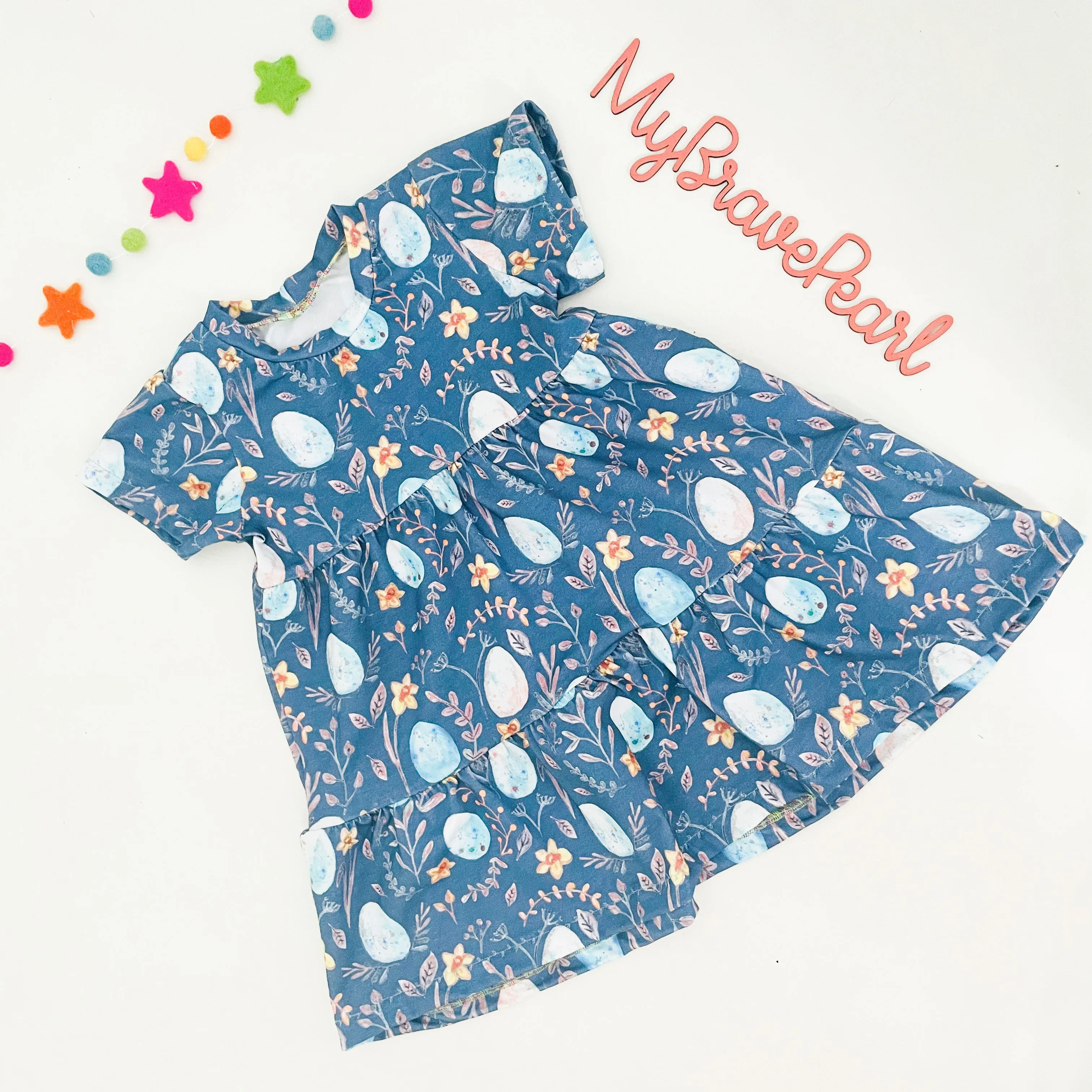 Kids Short Sleeve Dotty Dress